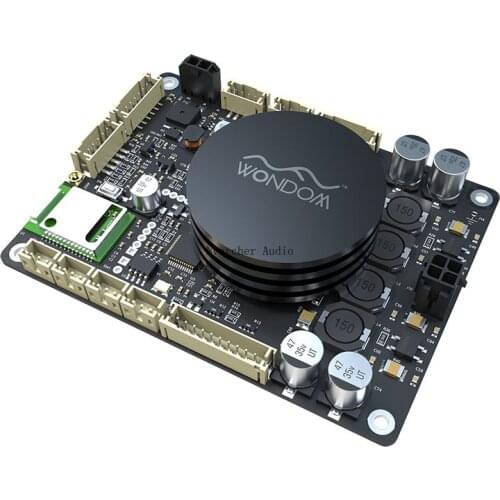 Bluetooth 5.0 2x50W Stereo Class D power amplifier module With DSP ADAU1701