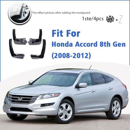Mudguard For Honda Accord 4-dr Sedan 2008-2012 8th Gen Front Rear 4pcs Mudflaps Mudguards Car Accessories Auto Styline Fender