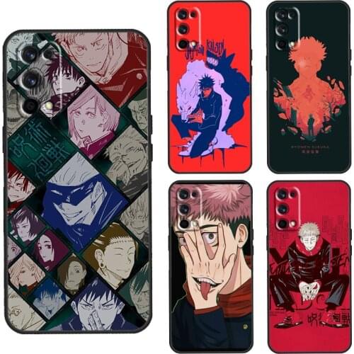 Anime Cartoon Jujutsu Kaisen Case For Realme 8 Pro C3 C11 C21 GT Q3 6 7 Pro Funda For OnePlus 9 Pro 7 8 Pro 7T 8T Nord
