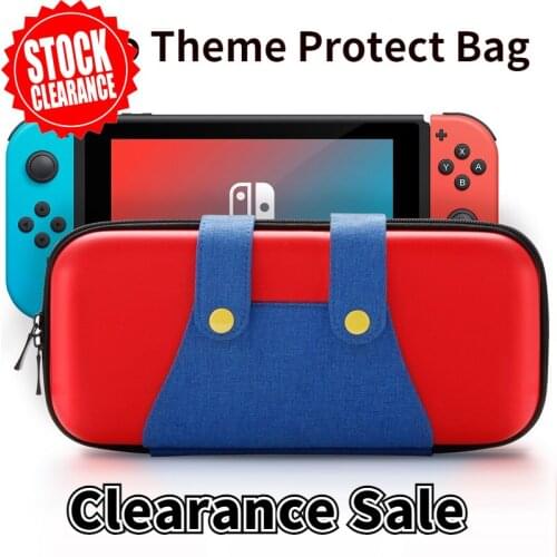 NS Ninetendo Switch Console Marios Carrying Case Protective Portable Travel Storage Bag Hard Shell Stand Jeans Style Accessories