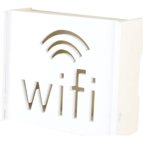 Wifi Router Storage Box Case Rack Wall Mount Punch Free Organizer For Cable Wire Storage Rack Router Container