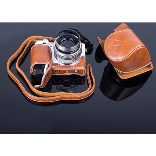 PU leather case Camera Bag Cover Pouch for Sony A6000 ILCE-6000 A6300 ILCE-6300 6300 NEX-6 16-50mm With Battery Opening