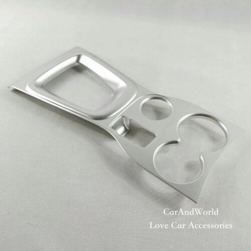 For 2015 Renault Kadjar 2016 2017 Interior Water Cup Cover Decoration Gear Shift Box Panel Trim Chrome Stickers Car Accessories