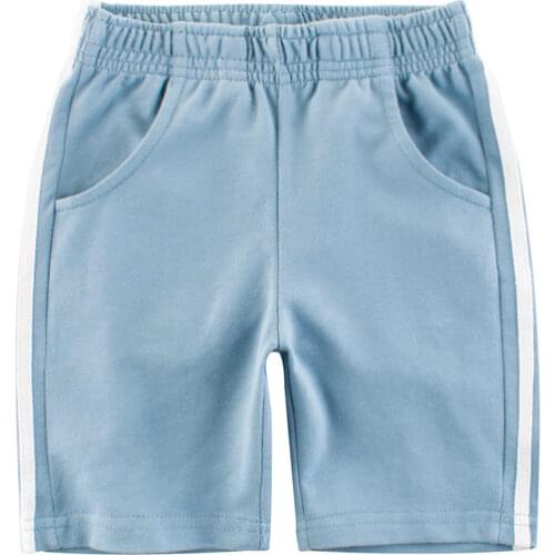 2021 Summer Side Striped Cotton Shorts for Boys Girls Elastic Waist Short Pants Toddler Panties Kids Beach Sport Shorts Dropship