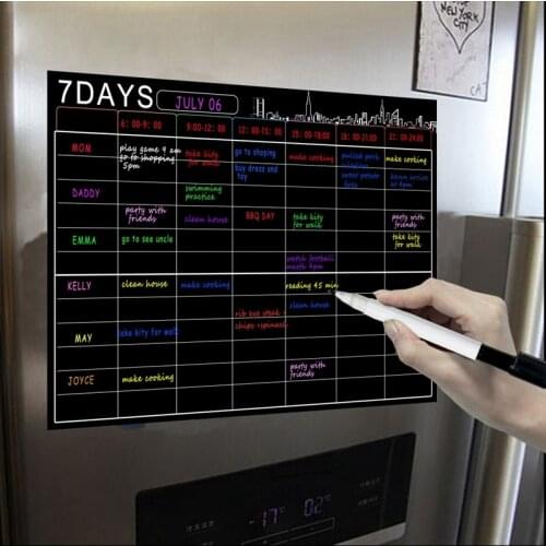 Magnetic Dry Erase Calendar Set 16X12 Inch Whiteboard Weekly Planner Organizer A3 White Board for Refrigerator Fridge Kitchen Ho