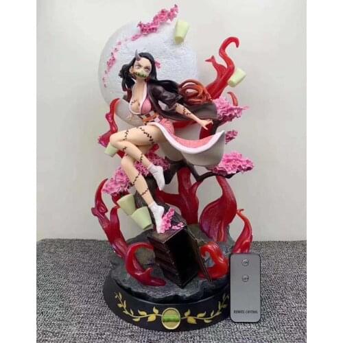 MODEL FANS IN-STOCK Kimetsu no Yaiba Demon Slayer focus Kamado Nezuko awaken gk resin contain led light figure toy gifts