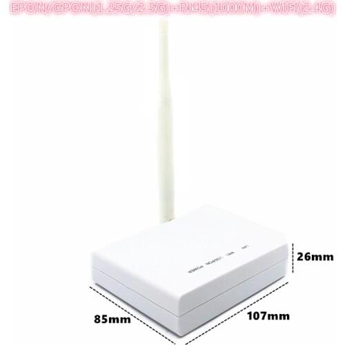 ONU EPON 1.25G GPON 2.5G XPON(1.25g/2.5g)ONU with wifi FTTH NETWORK onu wifi modem 10/100/1000M RJ45 WIFI 2.4G FOR OLT switch