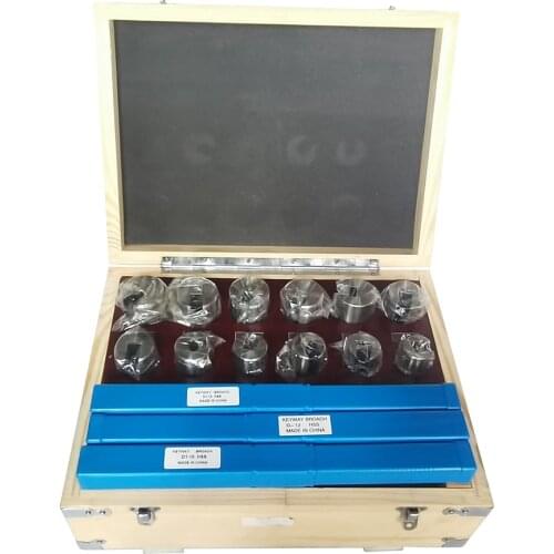 21pcs Keyway Broach Tool Set 10mm 12mm 14mm Broaches 32-50 Bushings Shims HSS Cutting Tools for CNC Machine