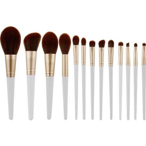 13pcs/set Champagne Makeup Brushes Set for Cosmetic Foundation Powder Blush Eyeshadow Blending Make Up Brush Beauty Tool Bag