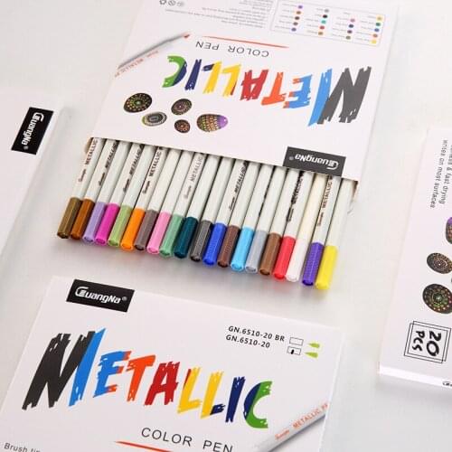 Universal Metal Color Paint Pen Set Album Photo Pen 20 Graffiti Painting Paint Pen Watercolor Painting Student Painting Brush