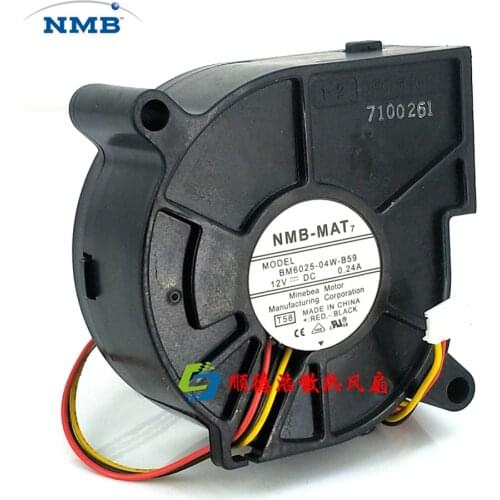 Original NMB-MAT 12V 0.24A projector centrifugal fan turbo blower BM6025-04W-B59