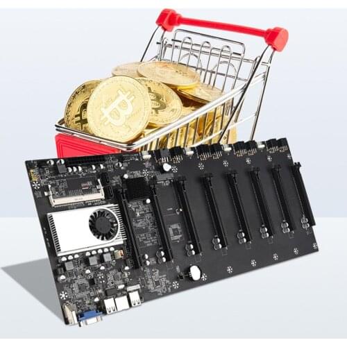CPU BTC-37 Miner Motherboard CPU Set 8 Video Card Slot DDR3 Memory Integrated VGA Interface Low Power Consumption