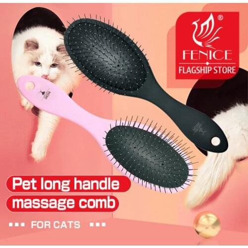 Fenice Dog Hair Removal Comb Grooming Cats Comb Pet Products Cat Hair Brush Trimmer Airbag massage comb