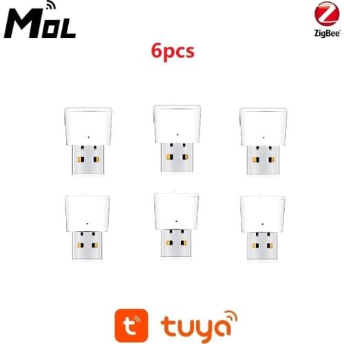 Tuya Zigbee 6PCS Signal Repeater USB Zigbee Hub Signal Expand 20-30M Smart Home Automation Module