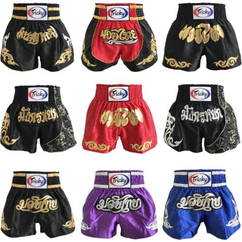 Mens Kick Boxing MMA Shorts Kids Boys Kickboxing Fight Sanda Muay Thai Pants Women Fightwear Children Grappling Fitness Trunks