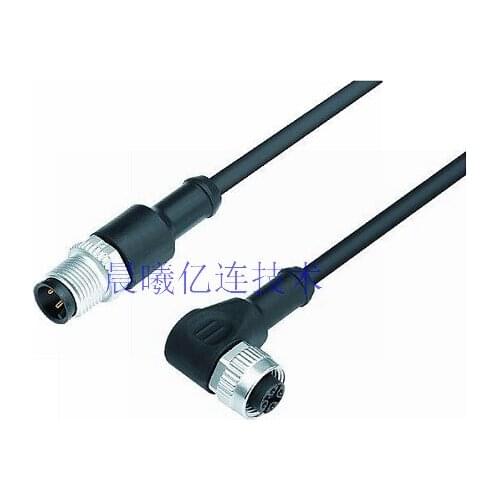 M12 Pin to M12 Hole Aviation Plug Double End Extension Cord M12 Adapter Junction Box Matching Wiring Harness Connector