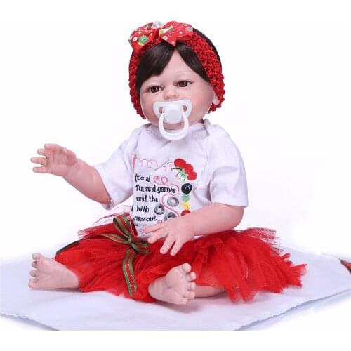 50cm Full Silicone Reborn Babies Bebe Alive Brinquedos Bonecas Gifts for Girls Birthday Christmas Gift Reborn Dolls