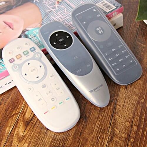 Silicone TV Remote Control Cover Air Condition Control Case Waterproof Dust Protective Storage Bag Organizer 3 colors for choice