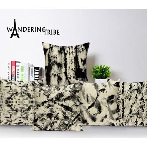 Nordic Home Decoration Throw Pillow Marine Shell Cushions Shabby Chic Black Pillow Custom High Quality Geometric Pillow Case