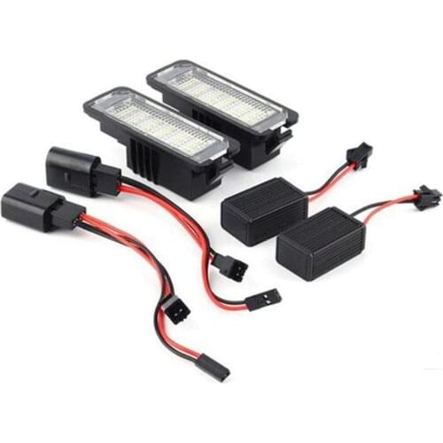 LED Number License Plate Light Lamps for VW Golf MK7 7.5 7 GTI MK6 MK5 Polo 6N 6R Passat CC Beetle LUPO EOS