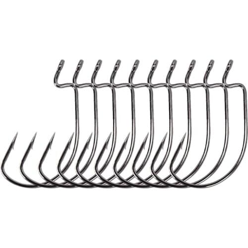 Ultra Sharp Crank Hooks Wide-bellied Shaft Crank Barbed Hook Soft Bait Lure Fishing Hooks Carbon Steel Strong Jig Head Pesca