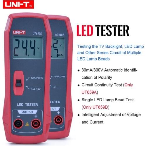 UNI-T LED Lamp Series Circuit Test 85~265V 50Hz~60Hz Power Intelligent Adjustment Of Voltage Current Continuity Test UT659A/D
