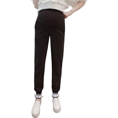 High quality maternity dress 2019 new spring pregnant women pants wear stomach lift pants casual Harlan feet pants