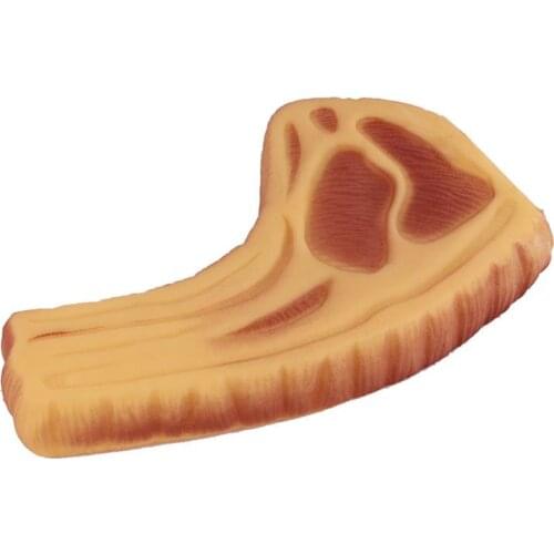 1PC Pet Toys For Small Dogs Funny Meat Shape Squeaky Toy Creative Bite-Proof Rubber Food Dog Toy Dog Chewing Toy Dog Accessories