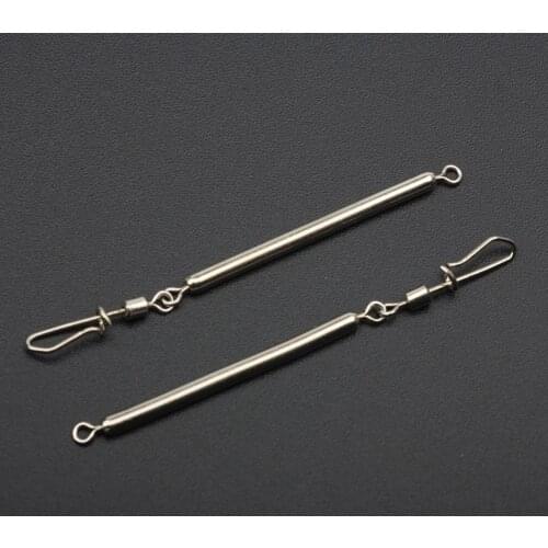 10pcs/Pack Anti-Bite Wire Leaders Stainless Steel Fishing Line Connector With Snap Swivel Fishing Wire Leader Rigs Bars