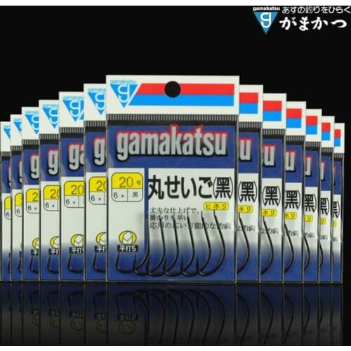 100% Original Japan Gamakatsu Fishing Hooks pill world black barbed black fish hook C1MA1 imported Gamma Kaz