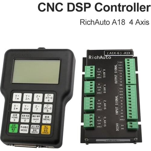 Richauto DSP A18 4-Axis CNC Controller USB Linkage Motion Control System, Suitable For Cnc Router Cnc Engraving Machine