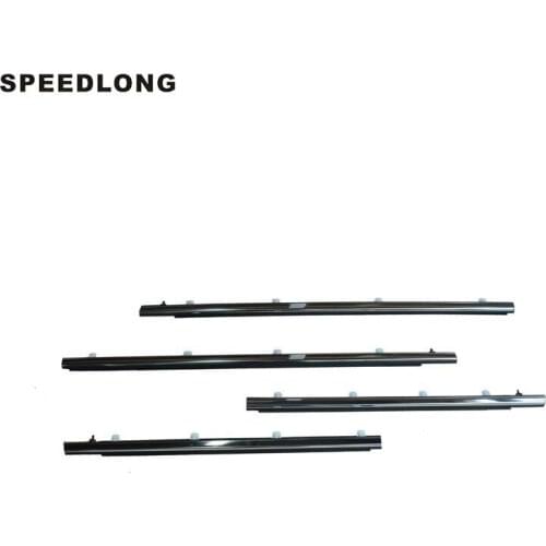 NEW 4Pcs Chrome Weatherstrips Door Belts Seal Weather Strips Fit for Honda Accord 2009-2010