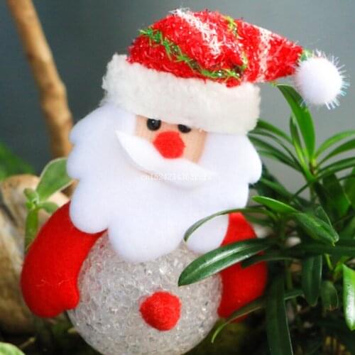 50pcs LED Christmas Doll Christmas Tree Ornaments Color Changing Night Light Doll Free Shipping