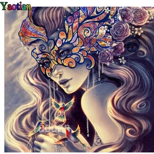5d DIY Diamond Painting Kits Mask beauty hummingbird Diamond Embroidery Sale Full Square/Round Diamond Mosaic Decor