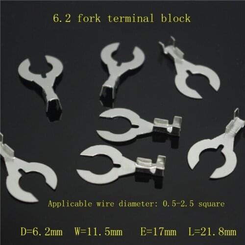6.2 Fork Terminals Crab Foot Ears U-Shaped Terminals Y-Coupling Cold Press Terminals Brass Tin Plated