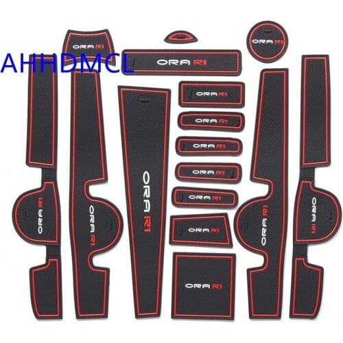 Car Anti-Dirty Pad Door Groove Gate Slot Cup Armrest Storage Pad Mat For Great Wall Ora R1