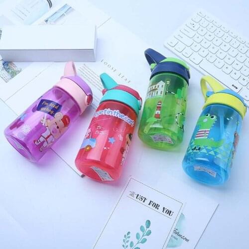 430ML Baby Feeding Cup Double Thicken Kids Children Learn Feeding Drinking Water Straw Bottle Training Baby Feeding Cup