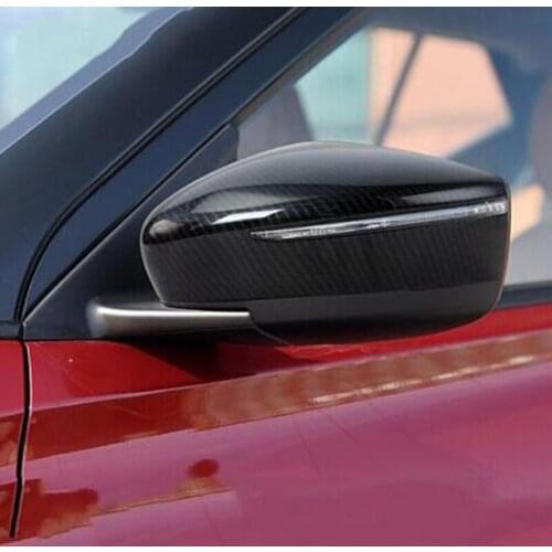 For Nissan Kicks 2016 2017 2018 ABS Carbon fiber style Car rearview mirror decoration Car Accessories Styling Cover Trim 2pcs