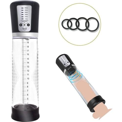 Electric Penis Pump Enlargement to Increase Size and Strength High-Vacuum Penis Pump with Air Pressure Setting Device sex toys
