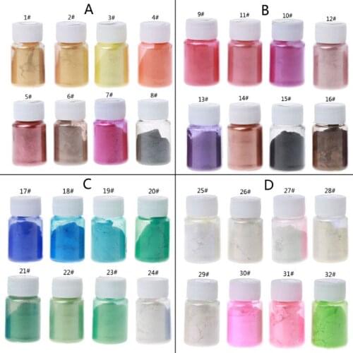 8 Colors 10g Epoxy Resin Colorant Powder Mica Pearlescent Pigments Kit K1MF