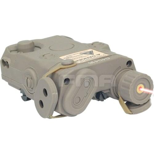 Airsoft Dummy Peq15 Battery Box Case Tan De Lipo Nimh Aeg Ris Ras Rail + Red Line