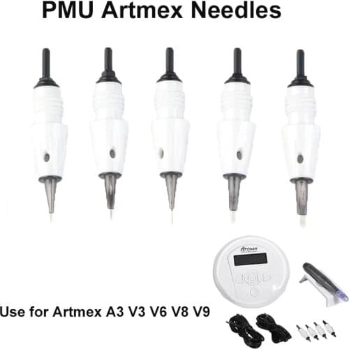 50pcs Artmex Needles Permanent Makeup Machine Tattoo Needle Cartridges R1 R3 R5 F5 F7 Needles for Artmex V8 V6 V3 PMU Machine