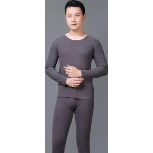 New Mens Long Johns Set Fiber Breathable Top And Pant Thermar Underwear Comfortable Long Johns Set