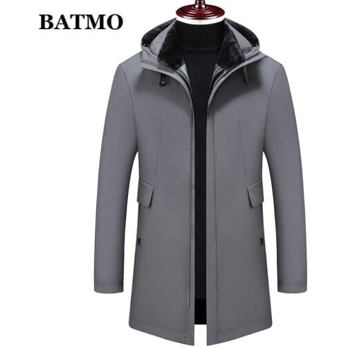 BATMO 80% white duck down hooded jackets men,mens winter down jackets,thicked warm coat,plus-size M-4XL 8990