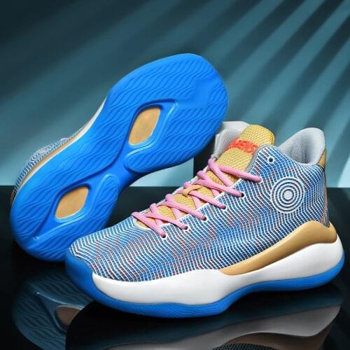 Man Sport Sneakers Basketball Boots Color Sport Trainers Ankle Boots High Top Basketball Shoes Breathable Mesh Sport Sneakers