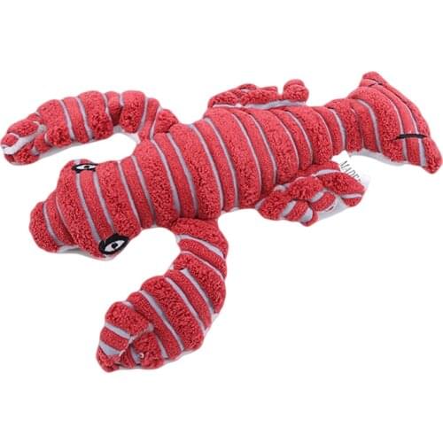 1pc Soft Plush Dog Toys Cartoon Lobster Crab Dog Squeaky Toys Interactive Pet Puppy Toys For Small Dogs