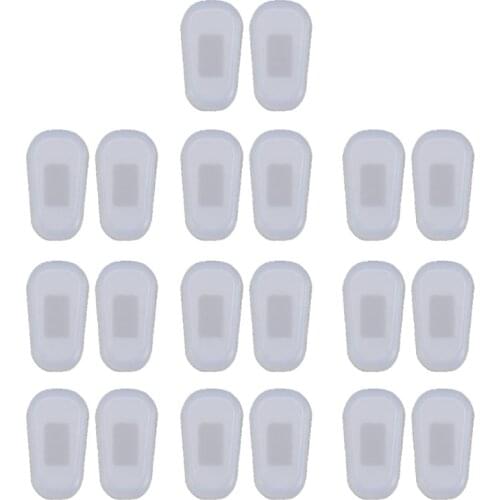 10 Pairs Push-in Eyeglass Nose Pads Soft Silicone Air Cushion Glasses Replacement Nosepad Anti-Slip Nose Bridge Pads Kit