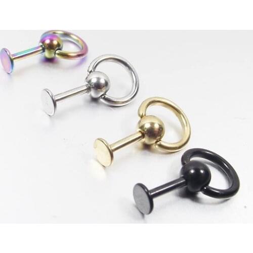 New Surgical Steel Unisex Rainbow Gold Tongue Rings Piercing Body jewelry Punk Men Women Piercing Body Jewelry