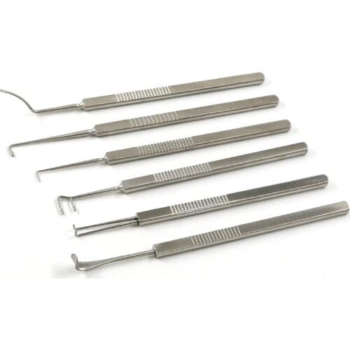 Ophthalmology Strabismus hook round flat head 6/8/10/12 strabismus round flexing plate strabismus retractor strabismus correctio