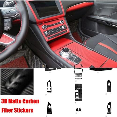 Full Set Interior Carbon Fiber Center Console Durable Wrap Protector Vinyl Decoration Sticker For Ford Taurus 2015-2018